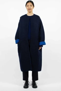 Sofie D'Hoore Cabaret Coat Navy/Royal Blue| Outerwear