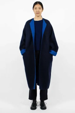 Sofie D'Hoore Cabaret Coat Navy/Royal Blue| Outerwear