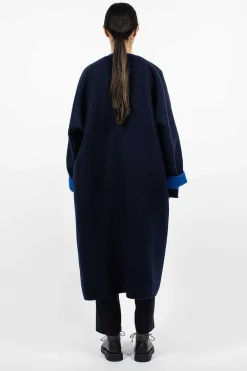 Sofie D'Hoore Cabaret Coat Navy/Royal Blue| Outerwear