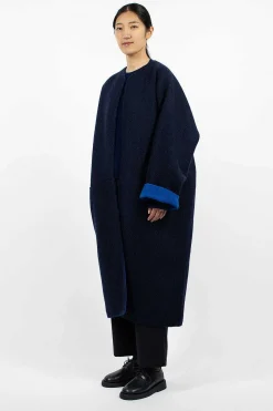 Sofie D'Hoore Cabaret Coat Navy/Royal Blue| Outerwear