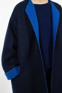 Sofie D'Hoore Cabaret Coat Navy/Royal Blue| Outerwear