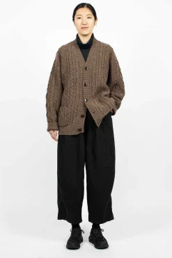 Kapital Cable Knit Cardigan Moca Brown| Outerwear