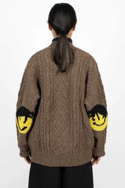 Kapital Cable Knit Cardigan Moca Brown| Outerwear