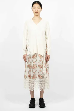 Simone Rocha Caped V-Neck Sweater| Knitwear