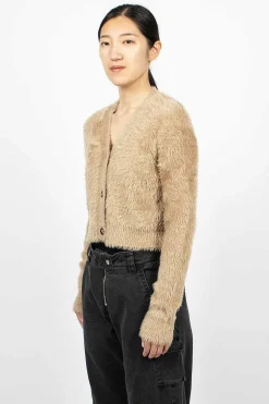 Acne Studios Cardigan Camel Brown| Outerwear