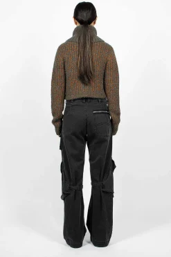 Acne Studios Cargo Trousers Washed Black| Trousers