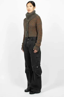 Acne Studios Cargo Trousers Washed Black| Trousers