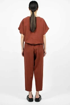 Black Crane Carpenter Pants Brick| Trousers