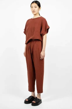 Black Crane Carpenter Pants Brick| Trousers