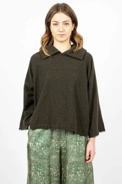 Daniela Gregis Cashmere Check Top Green/Tortoise| Tops