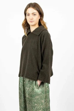 Daniela Gregis Cashmere Check Top Green/Tortoise| Tops