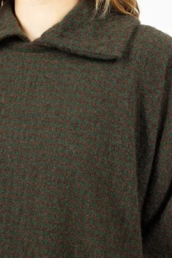 Daniela Gregis Cashmere Check Top Green/Tortoise| Tops