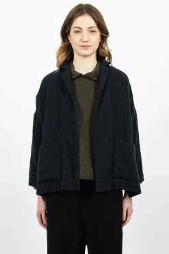 Daniela Gregis Cashmere Jacket Green Blue Check| Outerwear