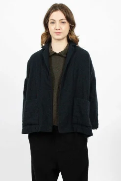 Daniela Gregis Cashmere Jacket Green Blue Check| Outerwear