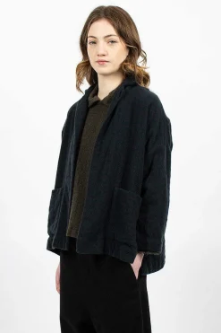 Daniela Gregis Cashmere Jacket Green Blue Check| Outerwear