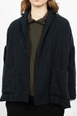 Daniela Gregis Cashmere Jacket Green Blue Check| Outerwear