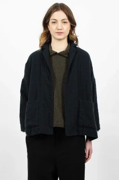 Daniela Gregis Cashmere Jacket Green Blue Check| Outerwear