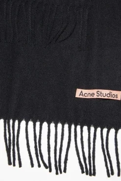 Acne Studios Cashmere Narrow Scarf Black| Scarves & Gloves