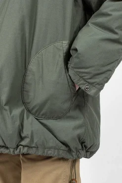 VISVIM Chamdo Garment Dyed Short Robe Olive| Outerwear