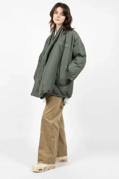 VISVIM Chamdo Garment Dyed Short Robe Olive| Outerwear