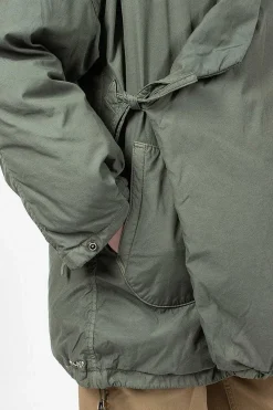 VISVIM Chamdo Garment Dyed Short Robe Olive| Outerwear