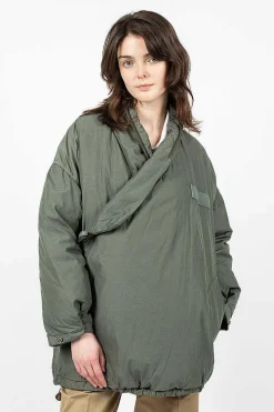 VISVIM Chamdo Garment Dyed Short Robe Olive| Outerwear