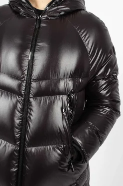 Moncler Chanon Down Coat Black| Outerwear