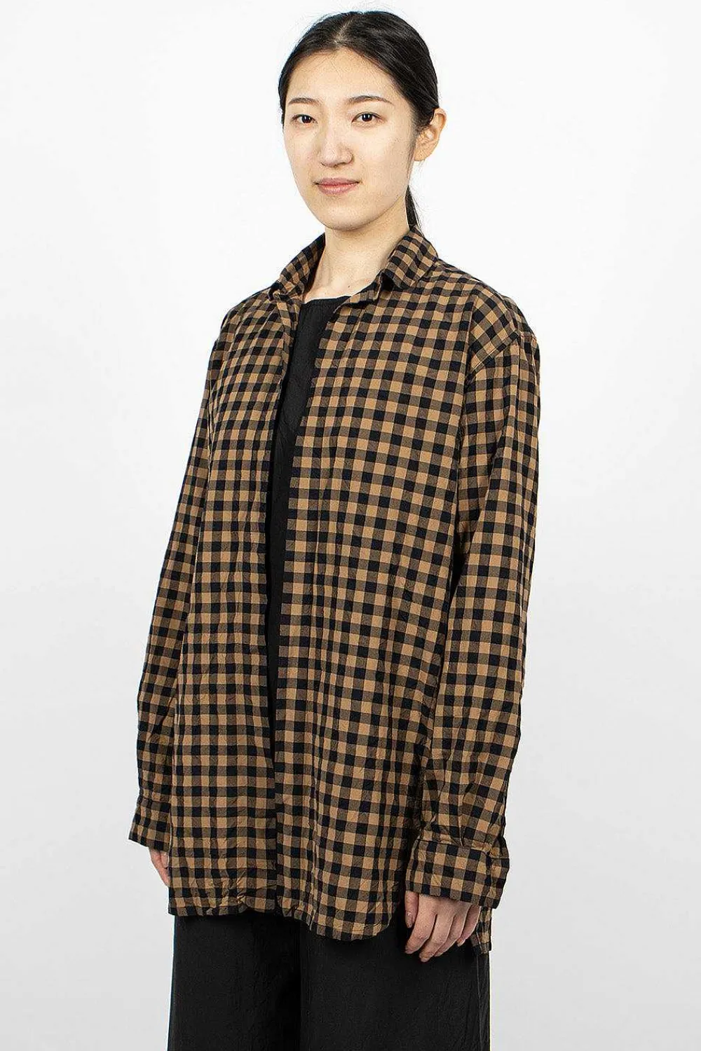 Daniela Gregis Check Shirt Black/Beige| Shirts
