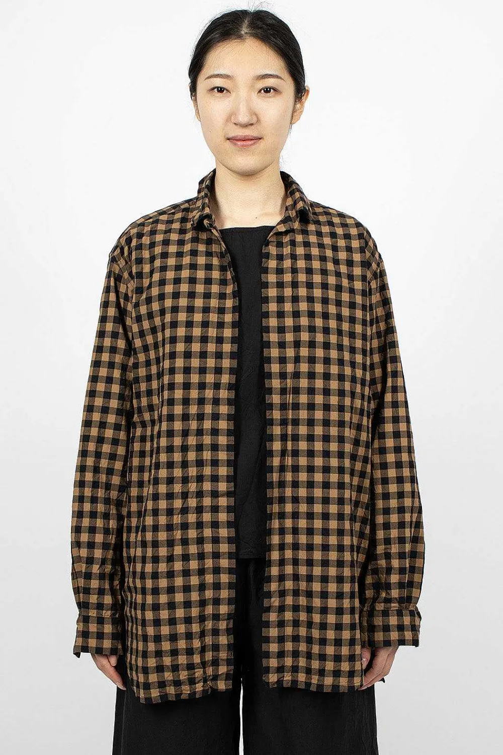 Daniela Gregis Check Shirt Black/Beige| Shirts