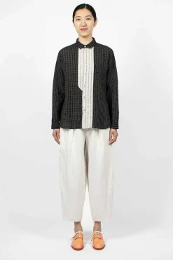 Vlas Blomme Check Shirt Charcoal| Shirts