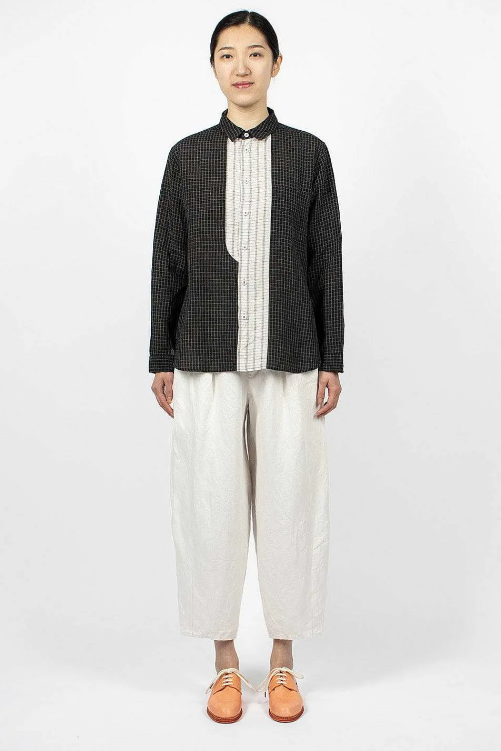 Vlas Blomme Check Shirt Charcoal| Shirts
