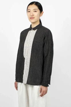 Vlas Blomme Check Shirt Charcoal| Shirts