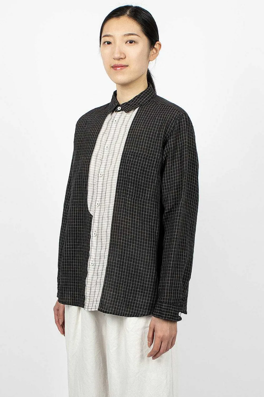 Vlas Blomme Check Shirt Charcoal| Shirts