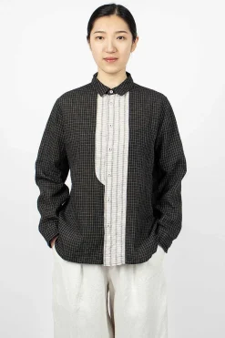 Vlas Blomme Check Shirt Charcoal| Shirts