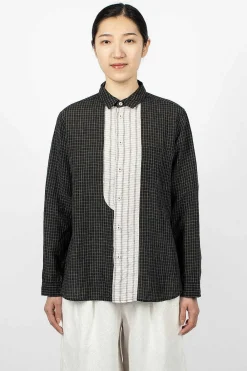Vlas Blomme Check Shirt Charcoal| Shirts