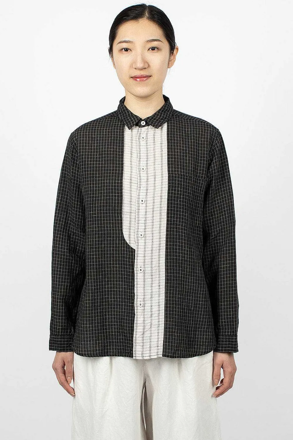 Vlas Blomme Check Shirt Charcoal| Shirts