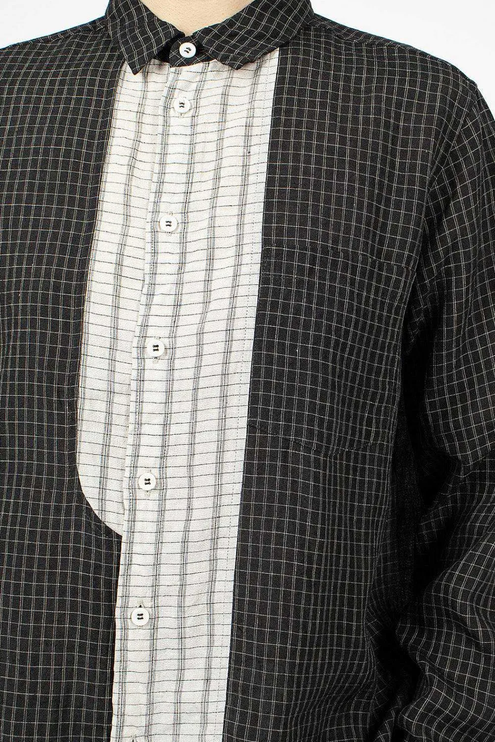 Vlas Blomme Check Shirt Charcoal| Shirts