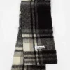 Acne Studios Checked Alpaca Scarf Black/Grey| Scarves & Gloves
