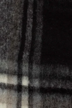 Acne Studios Checked Alpaca Scarf Black/Grey| Scarves & Gloves