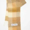 Acne Studios Checked Scarf White/Beige| Scarves & Gloves
