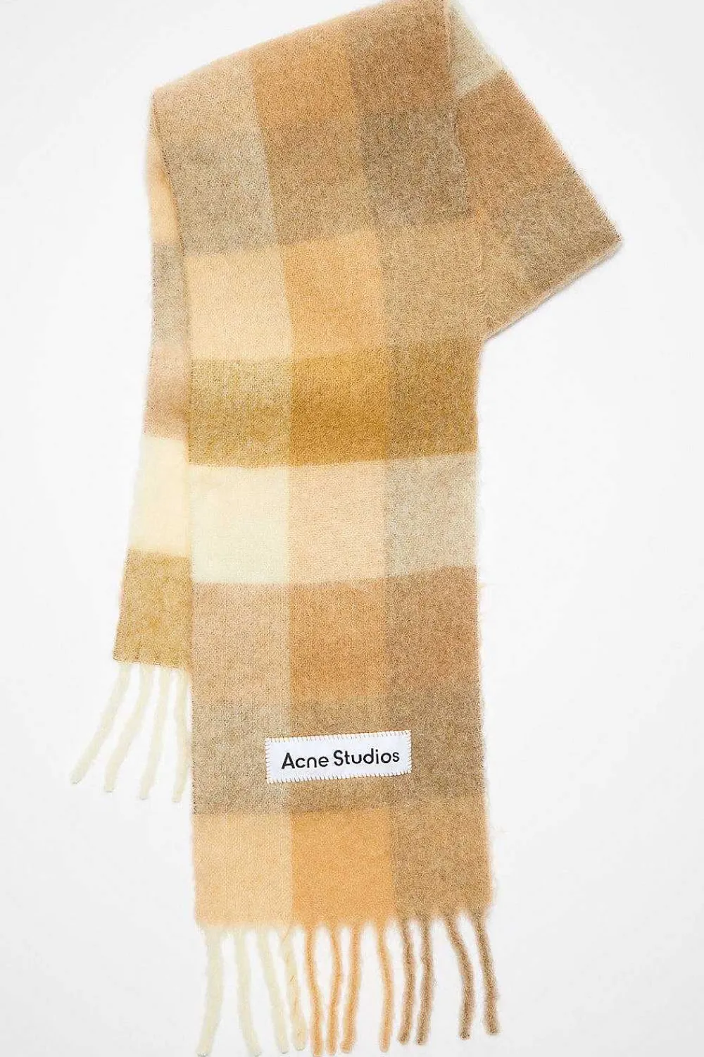Acne Studios Checked Scarf White/Beige| Scarves & Gloves