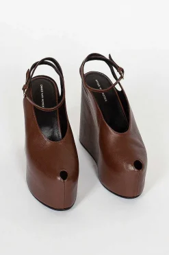 Dries Van Noten Chocolate Brown Heeled Sandal| Shoes