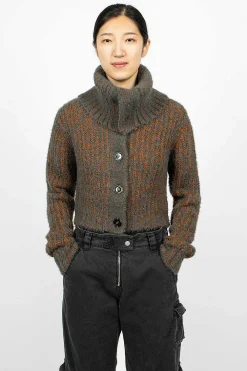 Acne Studios Chunky Cardigan Rust/Multi| Knitwear