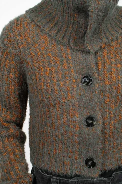 Acne Studios Chunky Cardigan Rust/Multi| Knitwear