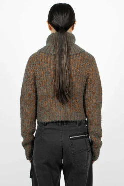 Acne Studios Chunky Cardigan Rust/Multi| Outerwear