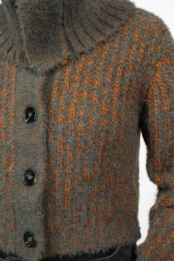 Acne Studios Chunky Cardigan Rust/Multi| Outerwear