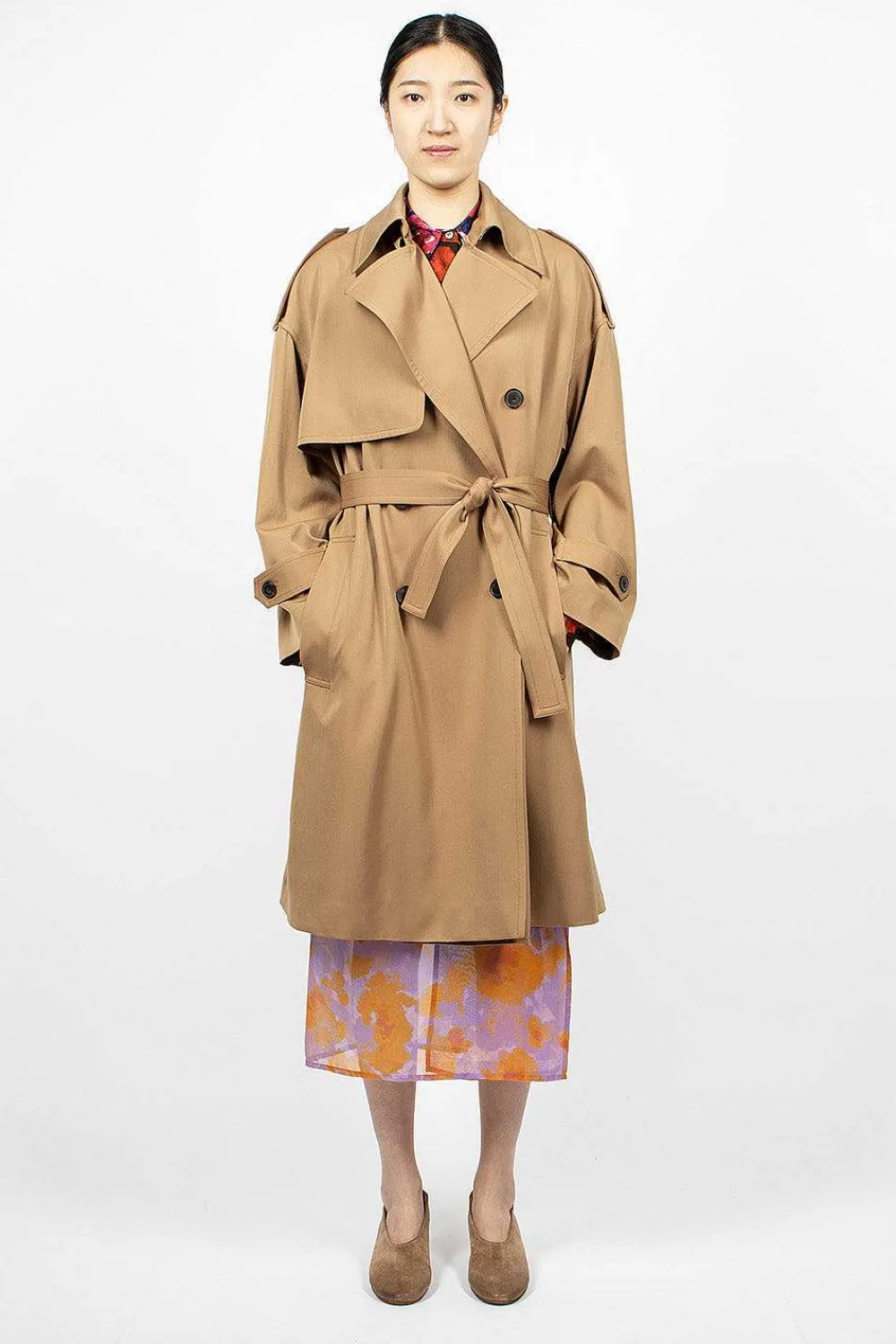 Dries Van Noten Classic Trench Coat Camel| Outerwear