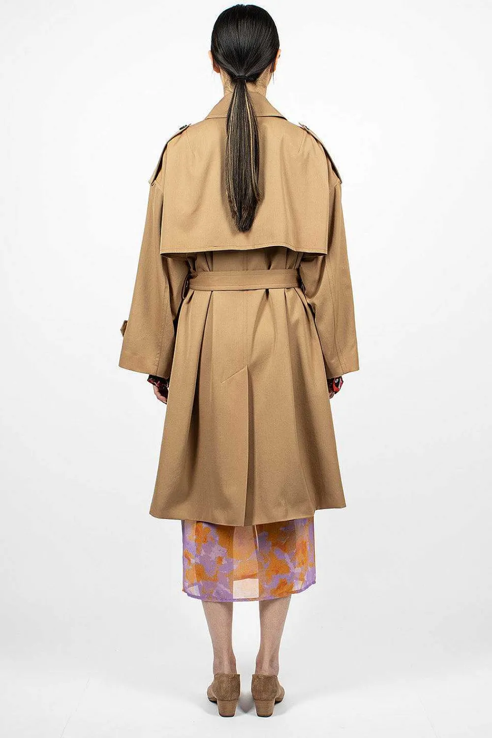 Dries Van Noten Classic Trench Coat Camel| Outerwear