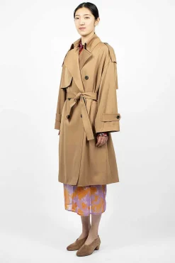 Dries Van Noten Classic Trench Coat Camel| Outerwear
