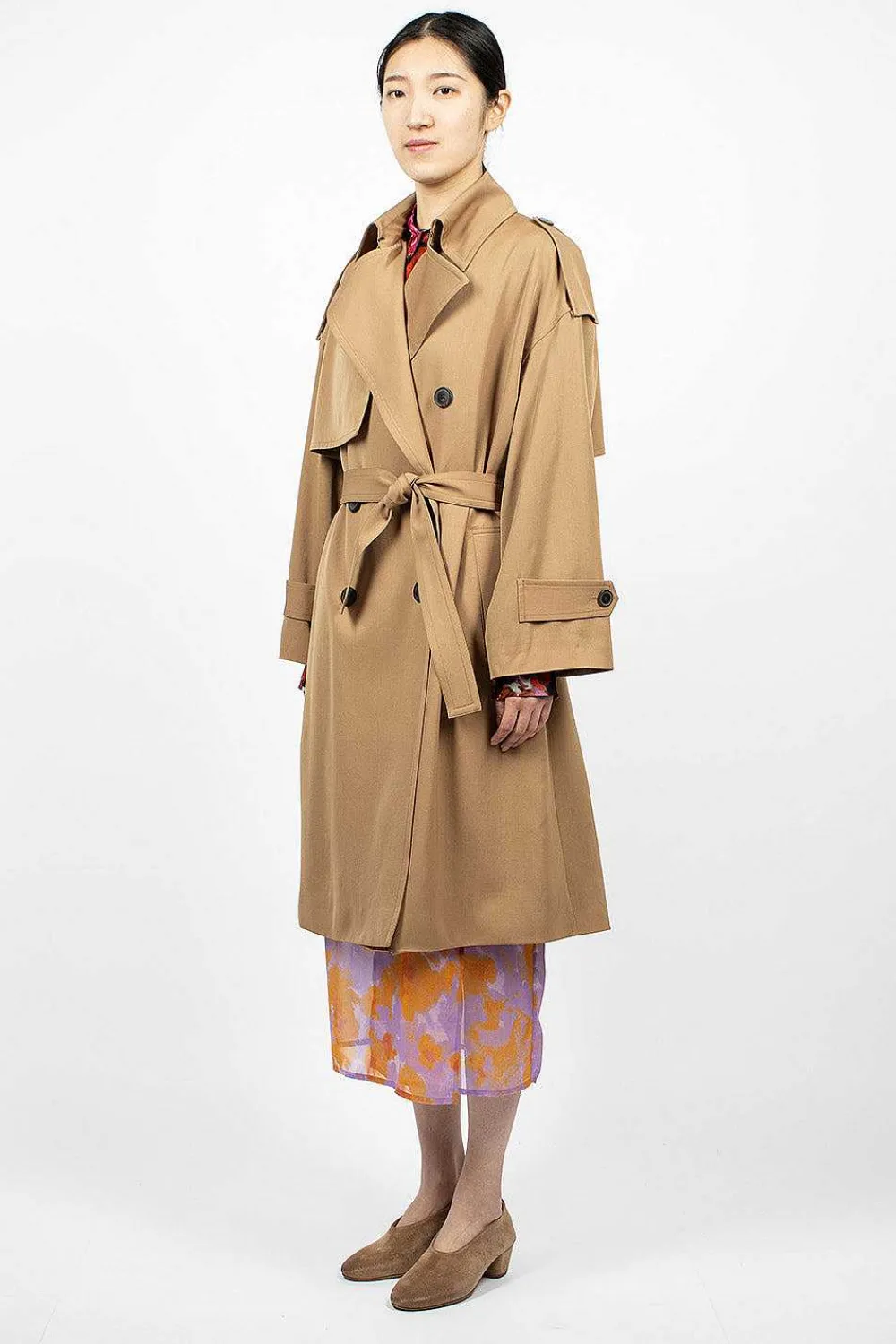 Dries Van Noten Classic Trench Coat Camel| Outerwear